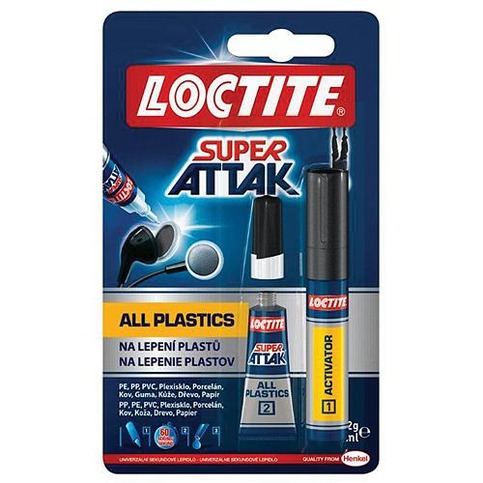 Lepidlo Loctite® Super Attak All Plastics, 2 g + 4 ml