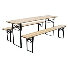 Set pivny DORTMUND Standard3, stôl 175x46x77 cm, 2x lavica 175x23x47 cm, drevo 25 mm